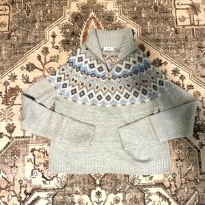 Nordic-Style Knitted Pullover Sweater